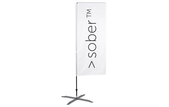 9412990   Beachflagg "Rektangel Large" 430 cm inkludert trykk, mast og bæreveske